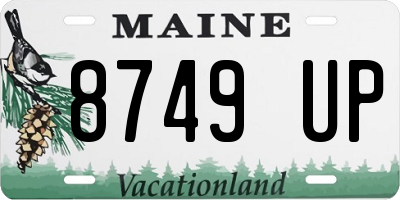 ME license plate 8749UP