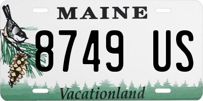 ME license plate 8749US