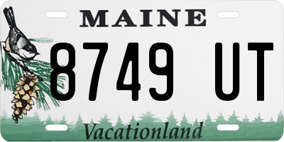 ME license plate 8749UT