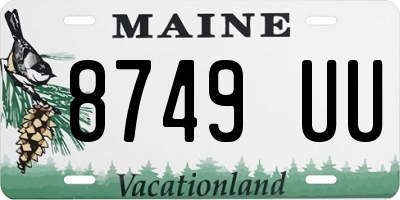 ME license plate 8749UU