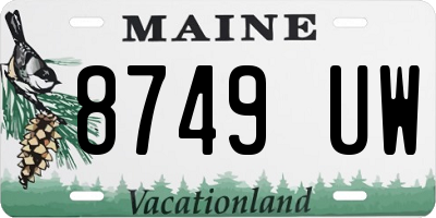 ME license plate 8749UW