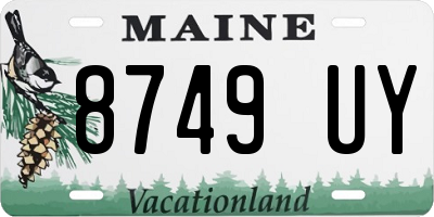 ME license plate 8749UY