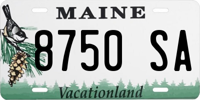 ME license plate 8750SA