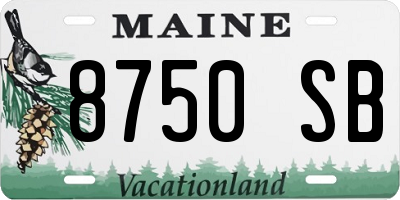 ME license plate 8750SB