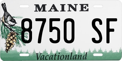 ME license plate 8750SF