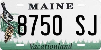 ME license plate 8750SJ