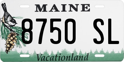 ME license plate 8750SL