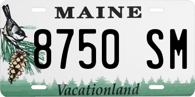 ME license plate 8750SM