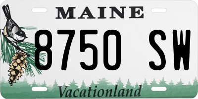ME license plate 8750SW