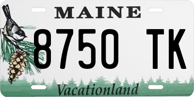 ME license plate 8750TK