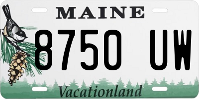 ME license plate 8750UW