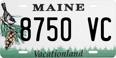 ME license plate 8750VC