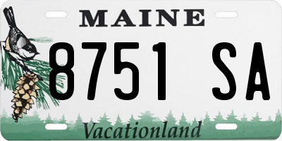 ME license plate 8751SA