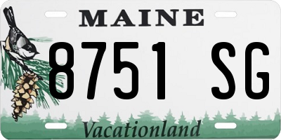 ME license plate 8751SG