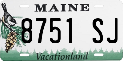 ME license plate 8751SJ