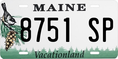 ME license plate 8751SP