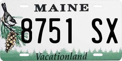 ME license plate 8751SX