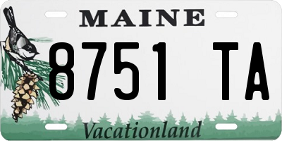 ME license plate 8751TA