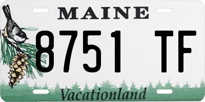 ME license plate 8751TF