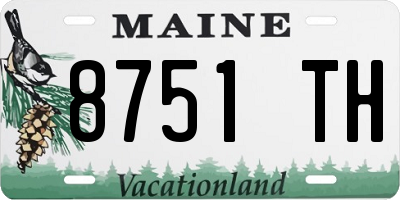ME license plate 8751TH