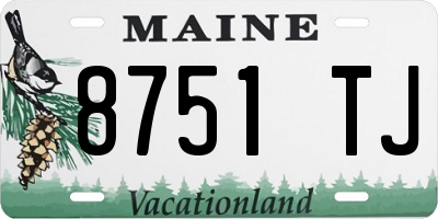 ME license plate 8751TJ