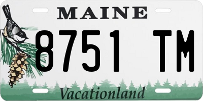 ME license plate 8751TM