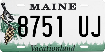 ME license plate 8751UJ
