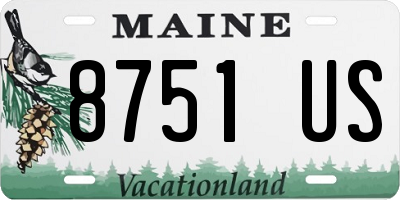 ME license plate 8751US