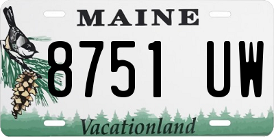 ME license plate 8751UW