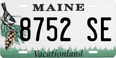 ME license plate 8752SE