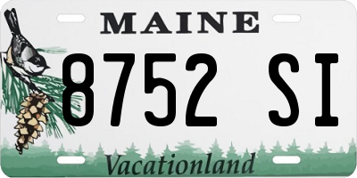 ME license plate 8752SI