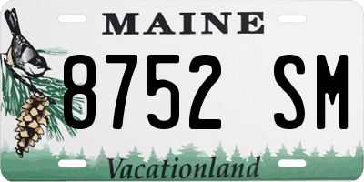 ME license plate 8752SM