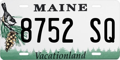 ME license plate 8752SQ