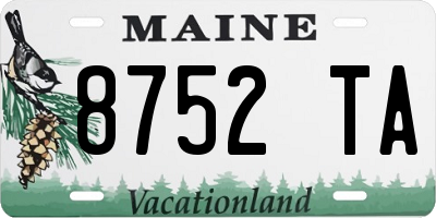 ME license plate 8752TA