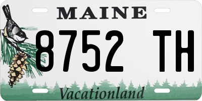 ME license plate 8752TH