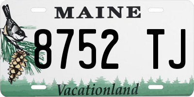 ME license plate 8752TJ