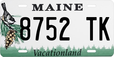 ME license plate 8752TK