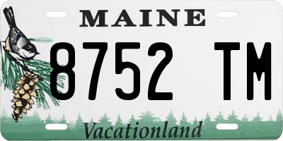 ME license plate 8752TM