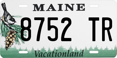 ME license plate 8752TR