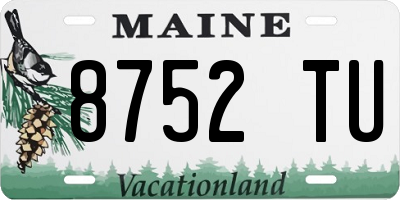 ME license plate 8752TU