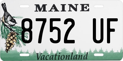 ME license plate 8752UF