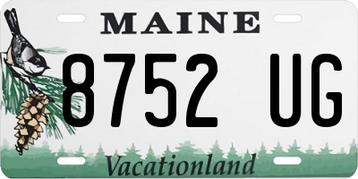 ME license plate 8752UG