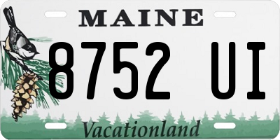 ME license plate 8752UI