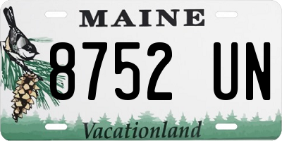 ME license plate 8752UN