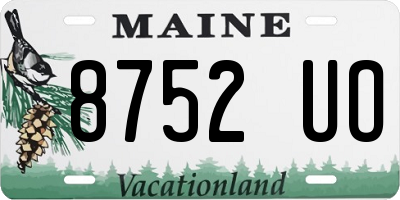 ME license plate 8752UO