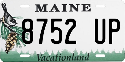 ME license plate 8752UP