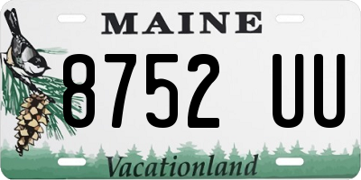 ME license plate 8752UU