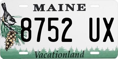 ME license plate 8752UX