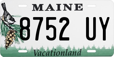 ME license plate 8752UY