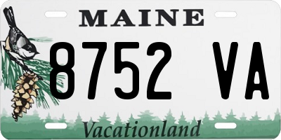 ME license plate 8752VA